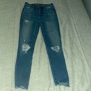 American eagle skinny jeans, size 0, super stretch